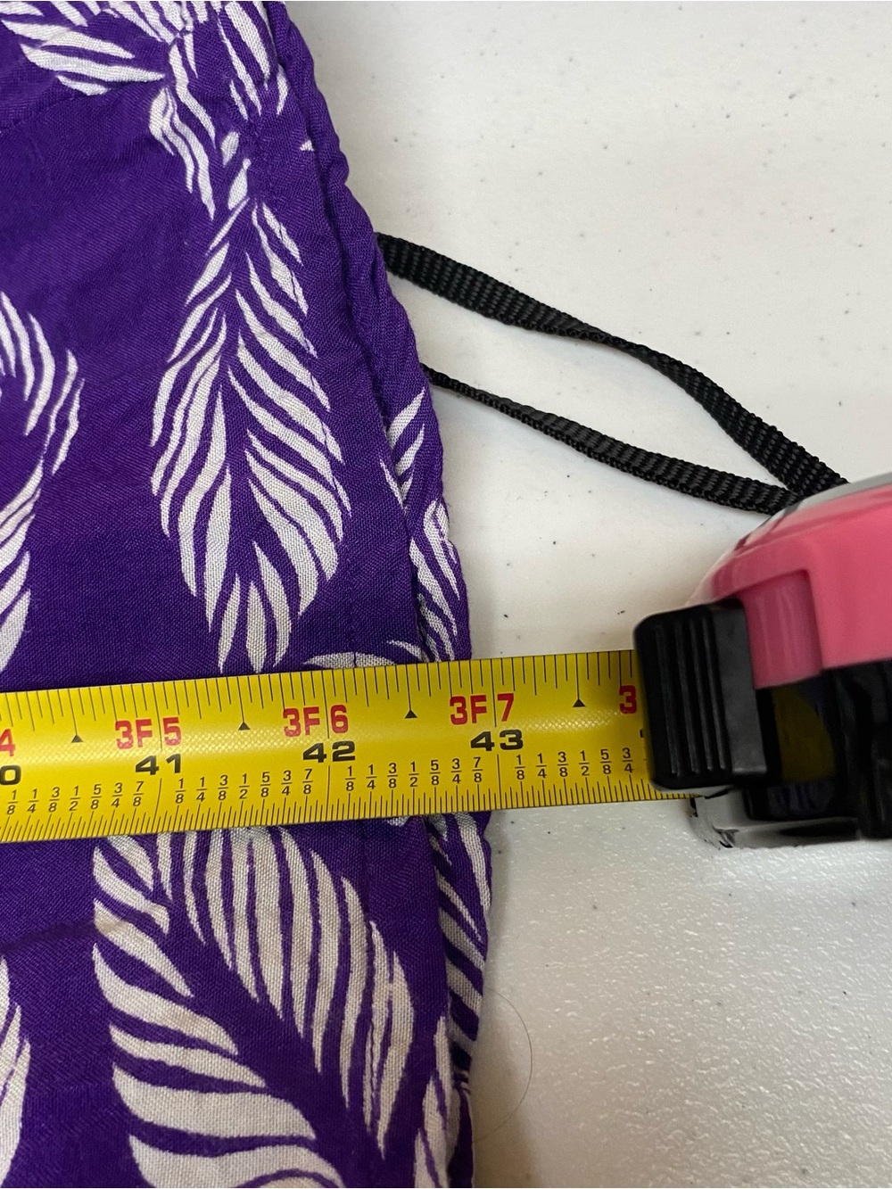 Vintage womens floral maxi dress medium purple button pockets tropical summer - Picture 7 of 7